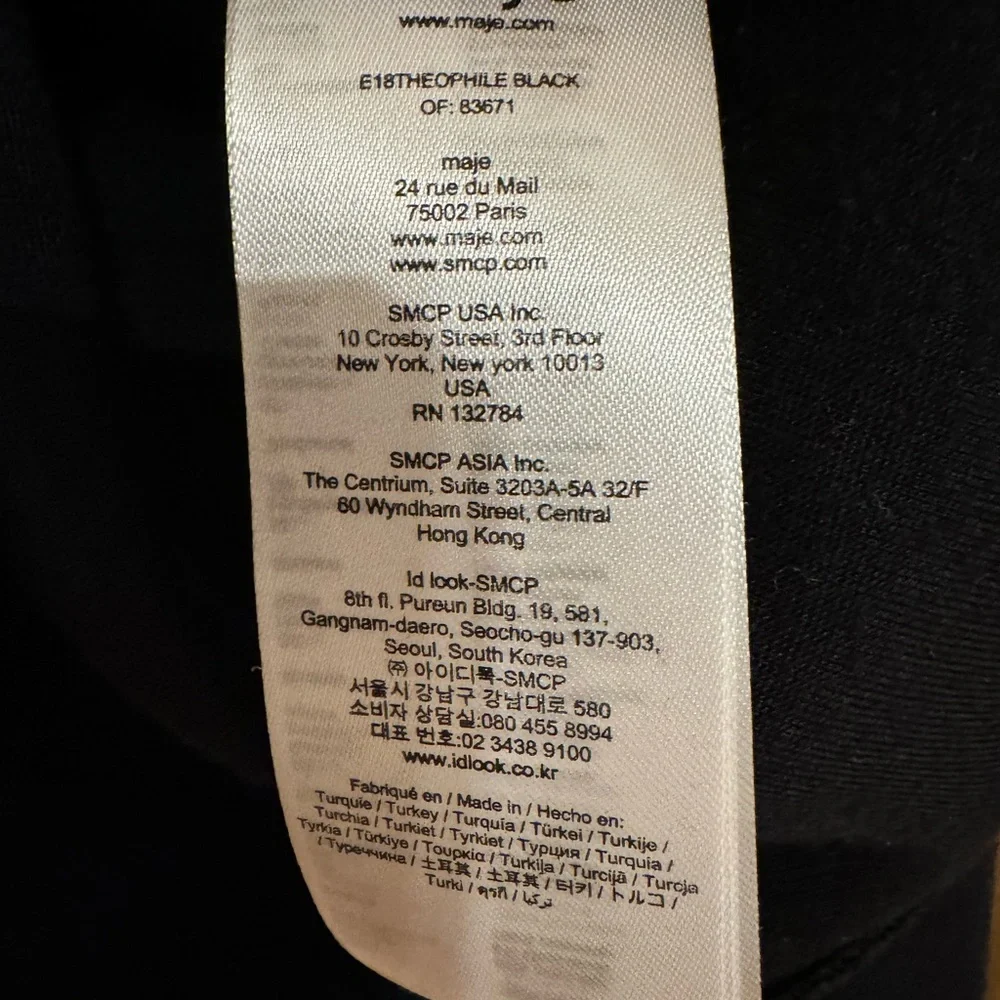 Maje Theophile Butterfly Embroidered Sweatshirt, size L, NWOT - Picture 6 of 7